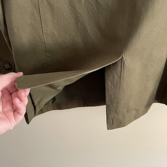 Madewell Womn XS Kale Green Oversized Drapeweave Caldwell Double-Breasted Blazer - Picture 14 of 14